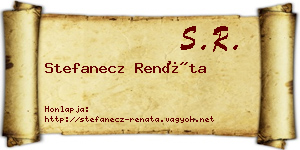 Stefanecz Renáta névjegykártya