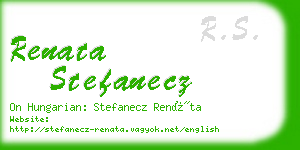 renata stefanecz business card